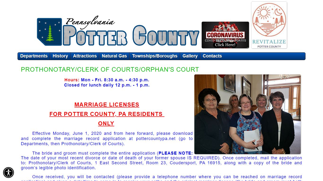 Potter County Pennsylvania ...Prothonotary/Clerk of Courts ...